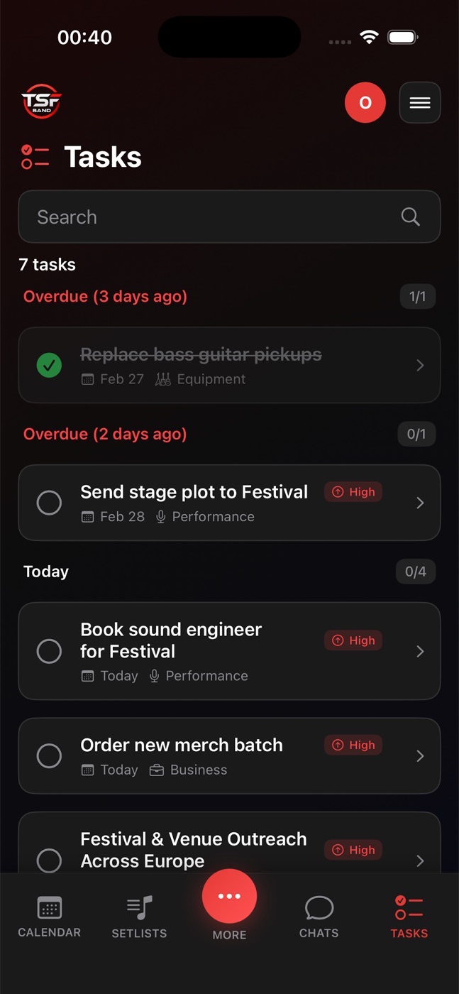 Tasks